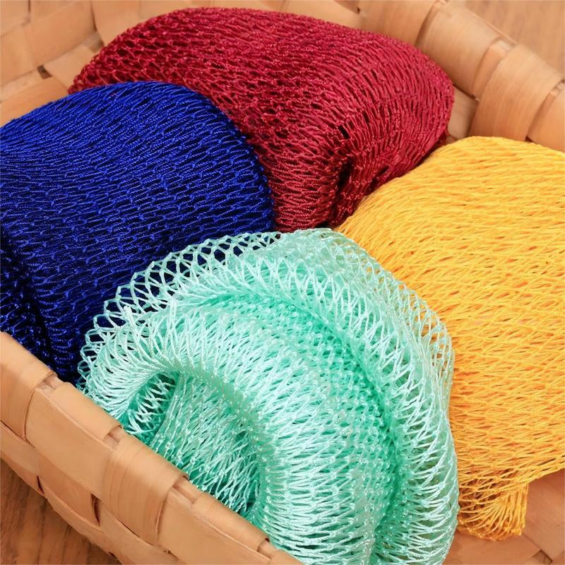 African Exfoliating Net Sponge for Bathing, Skin Friendly and Dries Quickly Lightweight Shower Net, Soft Cleansing Soap Saving Scrubbing Exfoliating Bath Sponge