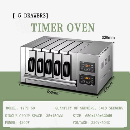 Commercial Mutton Kebab Machine Barbecue Stove Electric Oven Rotary Rotisserie Machine