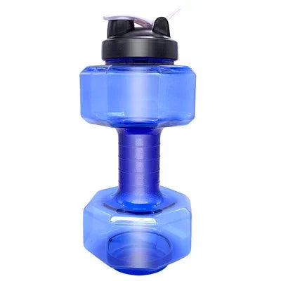 Dumbbell Hammer Water Bottle High Capacity 2 Liters Gym Weightlifting Sports Bottle Creative Space Cup Water Bottle for Men