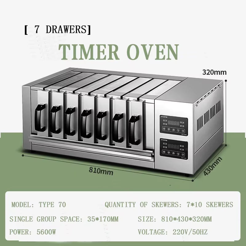 Commercial Mutton Kebab Machine Barbecue Stove Electric Oven Rotary Rotisserie Machine