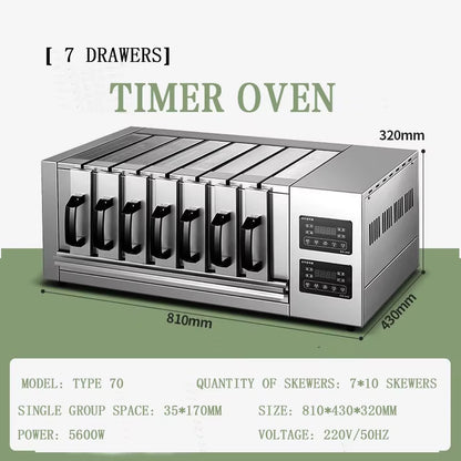 Commercial Mutton Kebab Machine Barbecue Stove Electric Oven Rotary Rotisserie Machine