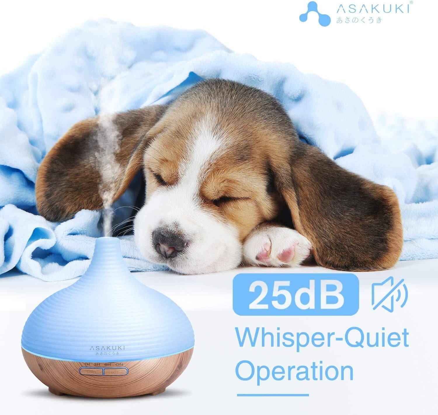 300ML Premium, Essential Oil Diffuser, Quiet 5-In-1 Humidifier, Natural Home Fragrance Diffuser with 7 LED Color Changing Light and Easy to Use