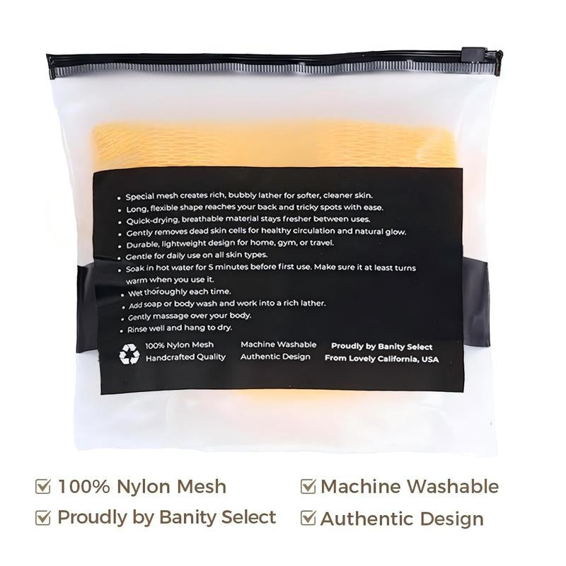 African Exfoliating Net Sponge for Bathing, Skin Friendly and Dries Quickly Lightweight Shower Net, Soft Cleansing Soap Saving Scrubbing Exfoliating Bath Sponge