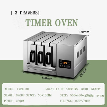 Commercial Mutton Kebab Machine Barbecue Stove Electric Oven Rotary Rotisserie Machine